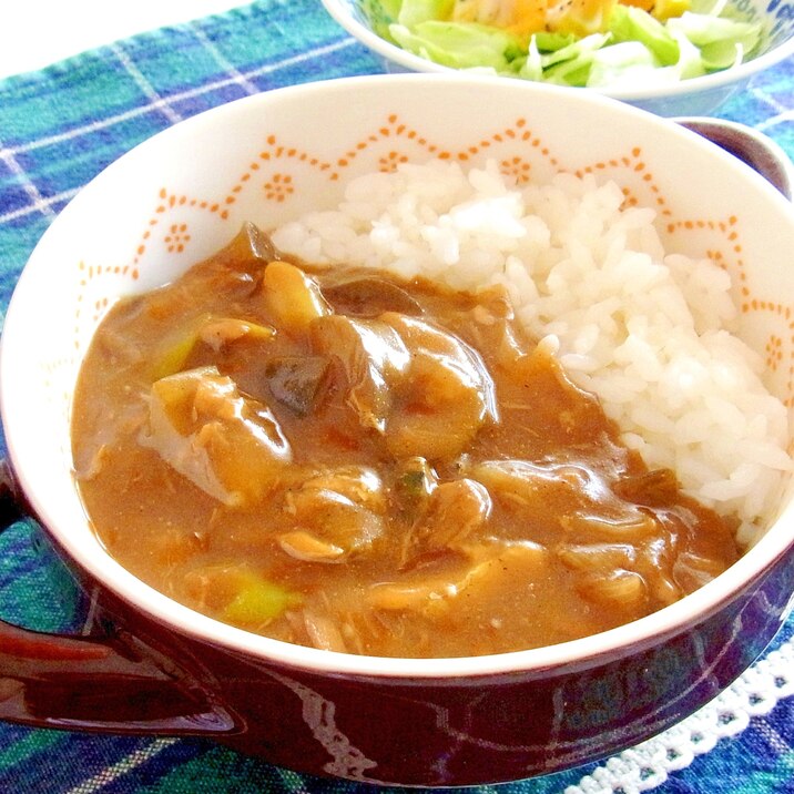 さば缶で簡単！さば茄子カレー